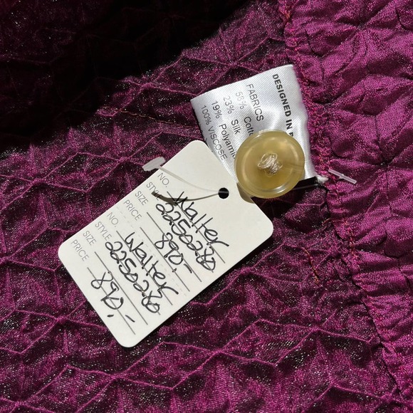 SS20 Runway quilted Sangria shorts - Picture 3 of 3